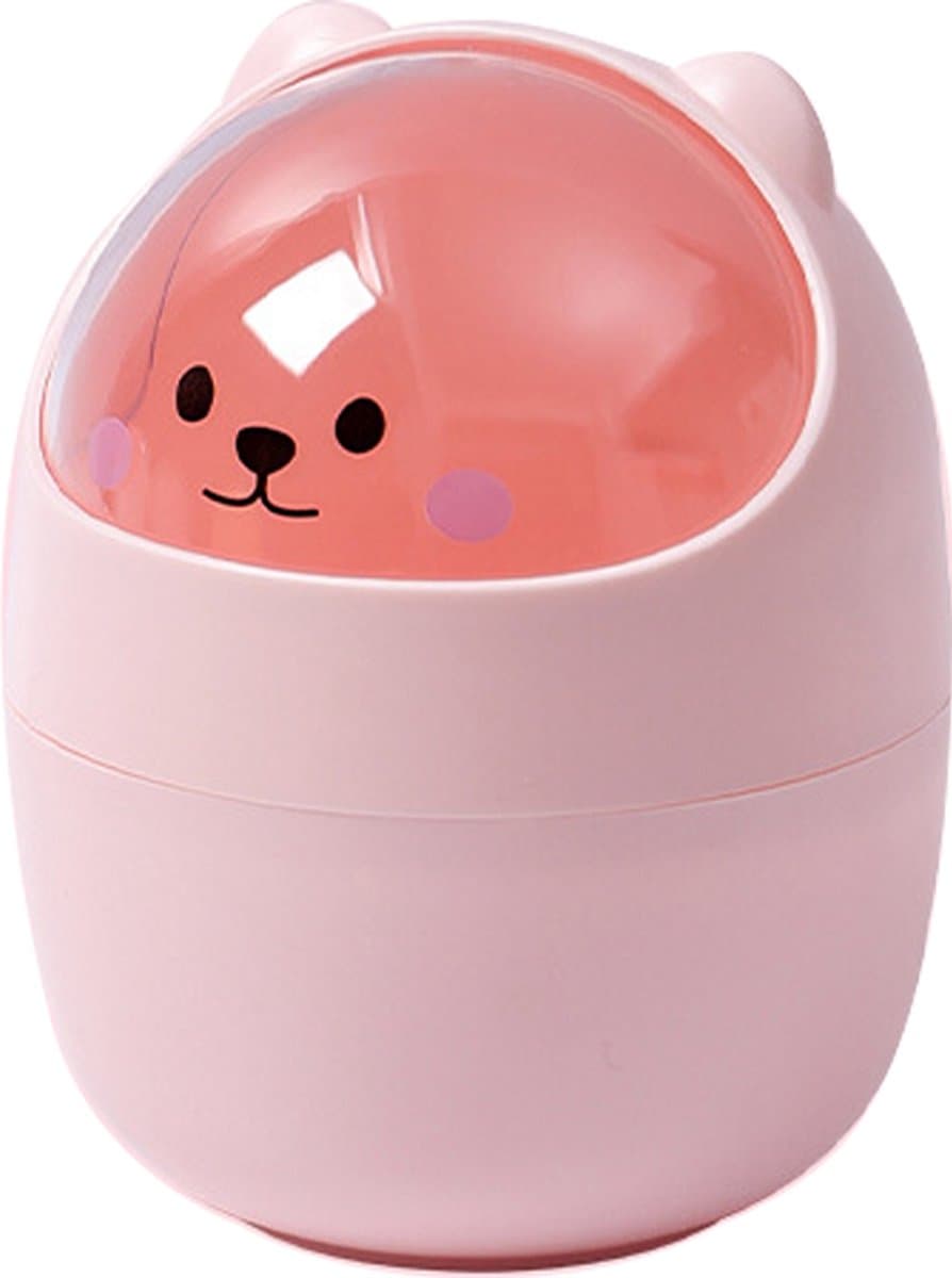 JeiibrZui Kleine Prullenbak - Mini Prullenbak - Geschikt Voor Bureau, Wasbak Of Make-Up Tafel - 1 Stuk - Voor Kantoor Sfeer Rood