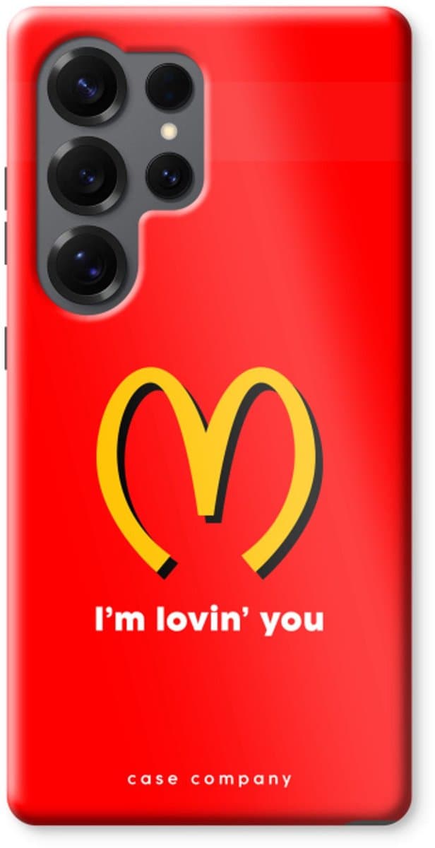 Case Company® - Hoesje geschikt voor Samsung Galaxy S25 Ultra hoesje - I'm lovin' you - Tough Case - Maximale Bescherming alle Kanten en Schermrand
