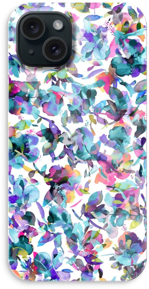 Case Company® - Hoesje geschikt voor iPhone 15 Plus hoesje - Hibiscus Flowers - Tough Case - Maximale Bescherming alle Kanten en Schermrand