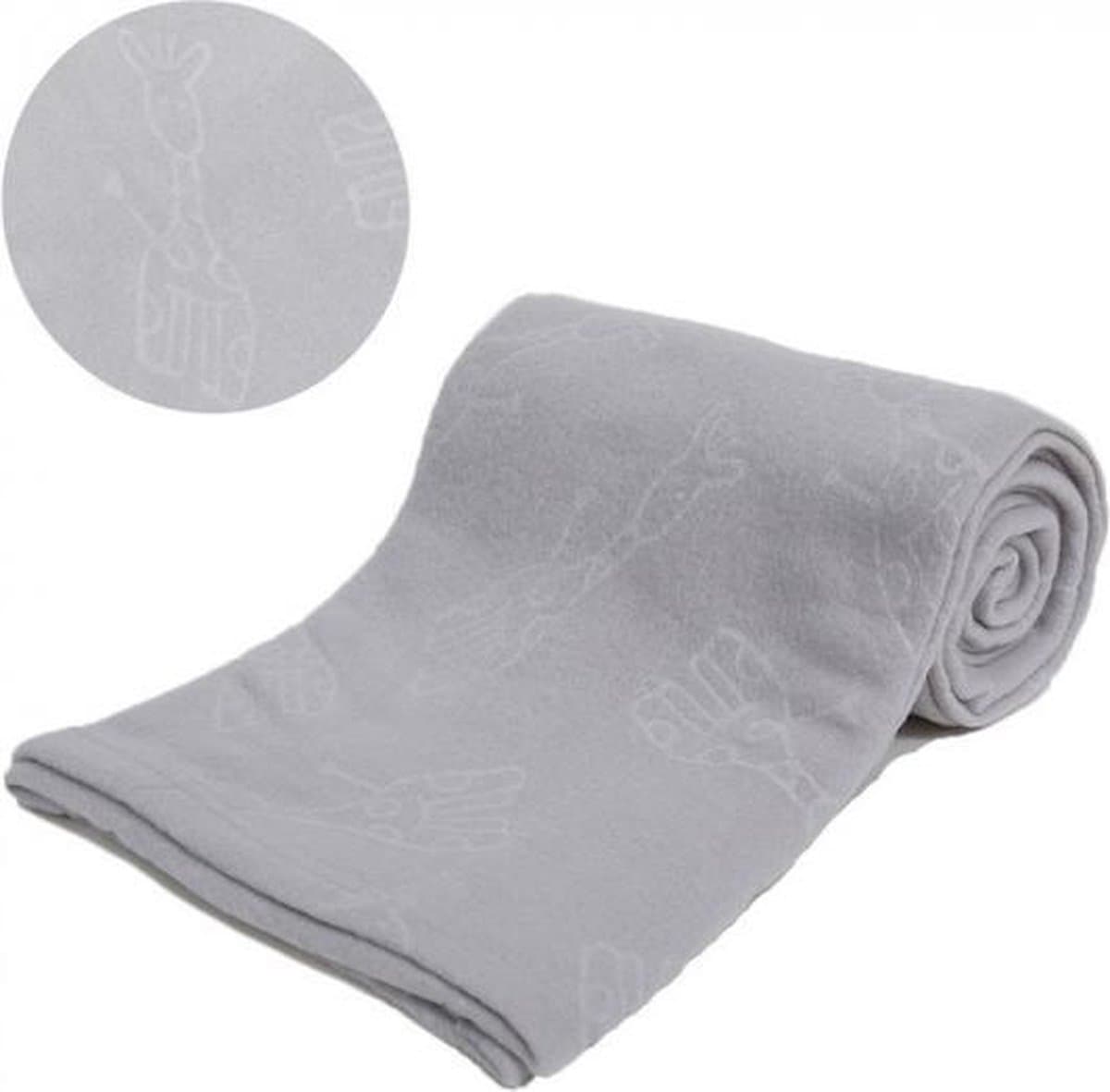Soft Touch Wikkeldoek Embossed Junior 102 Cm Fleece Grijs