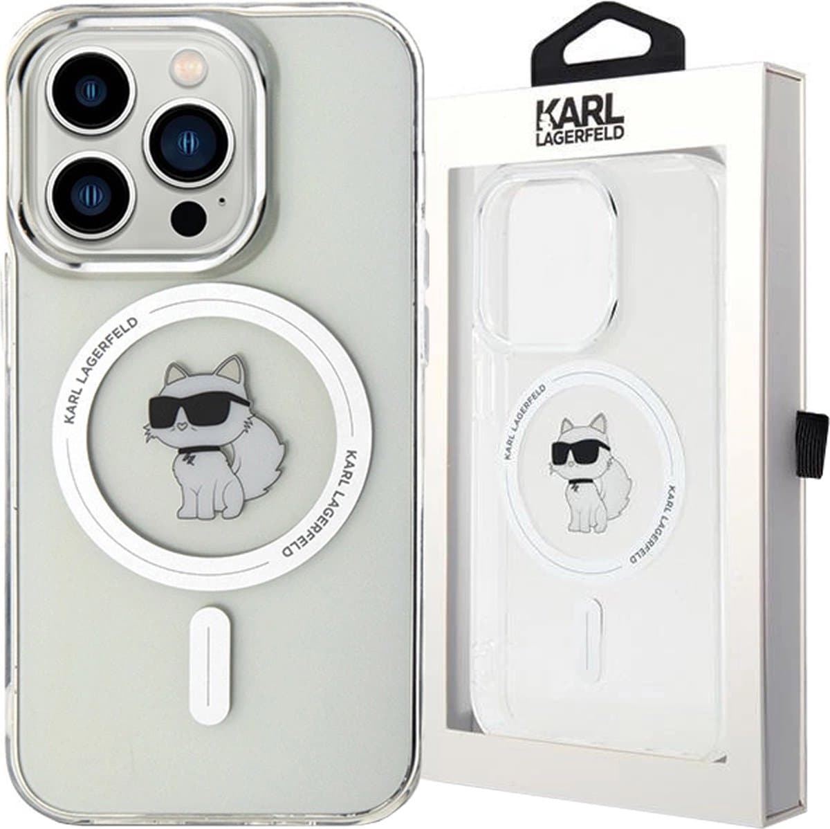 Karl - Lagerfeld - IML Choupette MagSafe hoesje voor iPhone - 14 - Pro - transparant