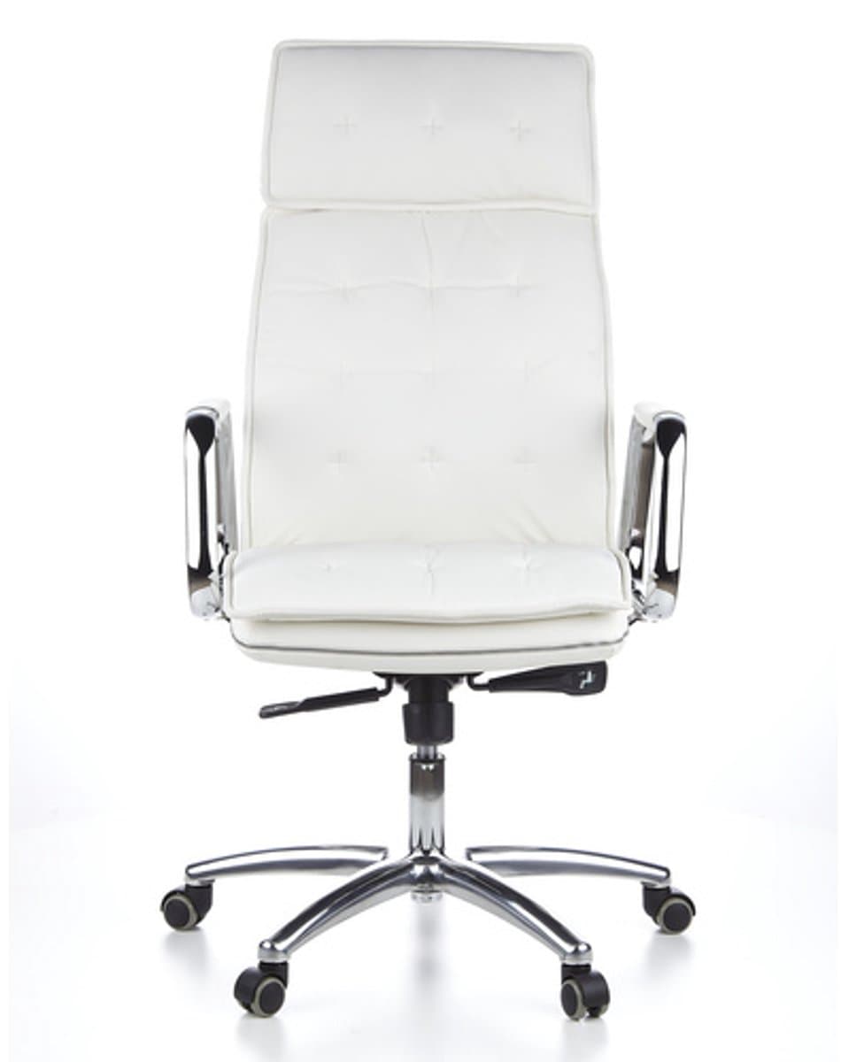 hjh office Villa 20- Bureaustoel - Stof - Nappaleder - Ivoor