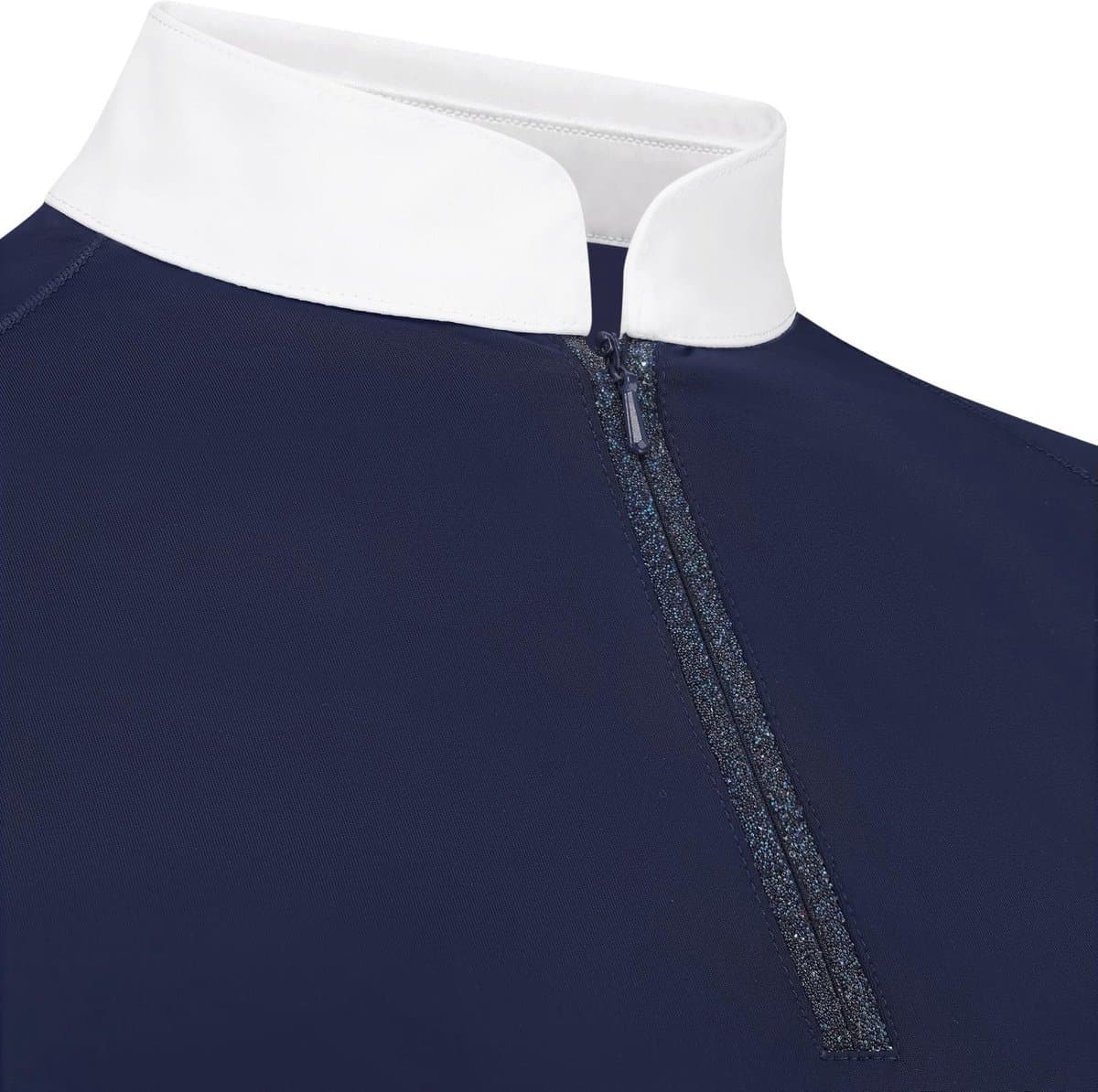 Kentucky Horsewear - Showshirt dames Classic met glitter rits lange mouwen marine size 42