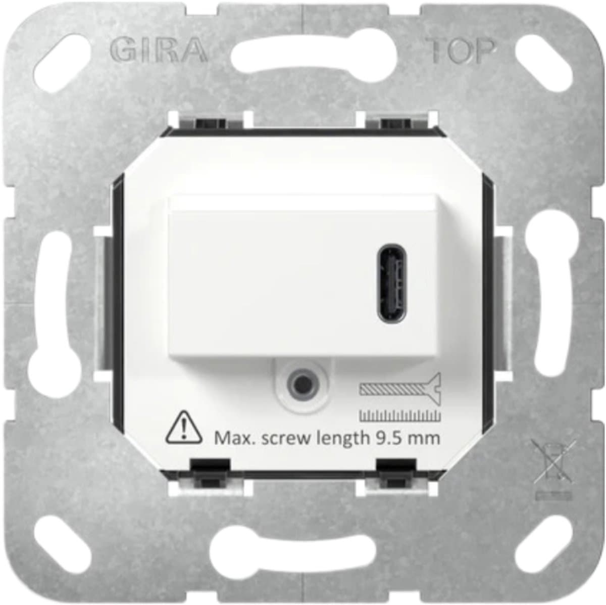Gira basiselement USB 1-voudig type C - wit (236200)