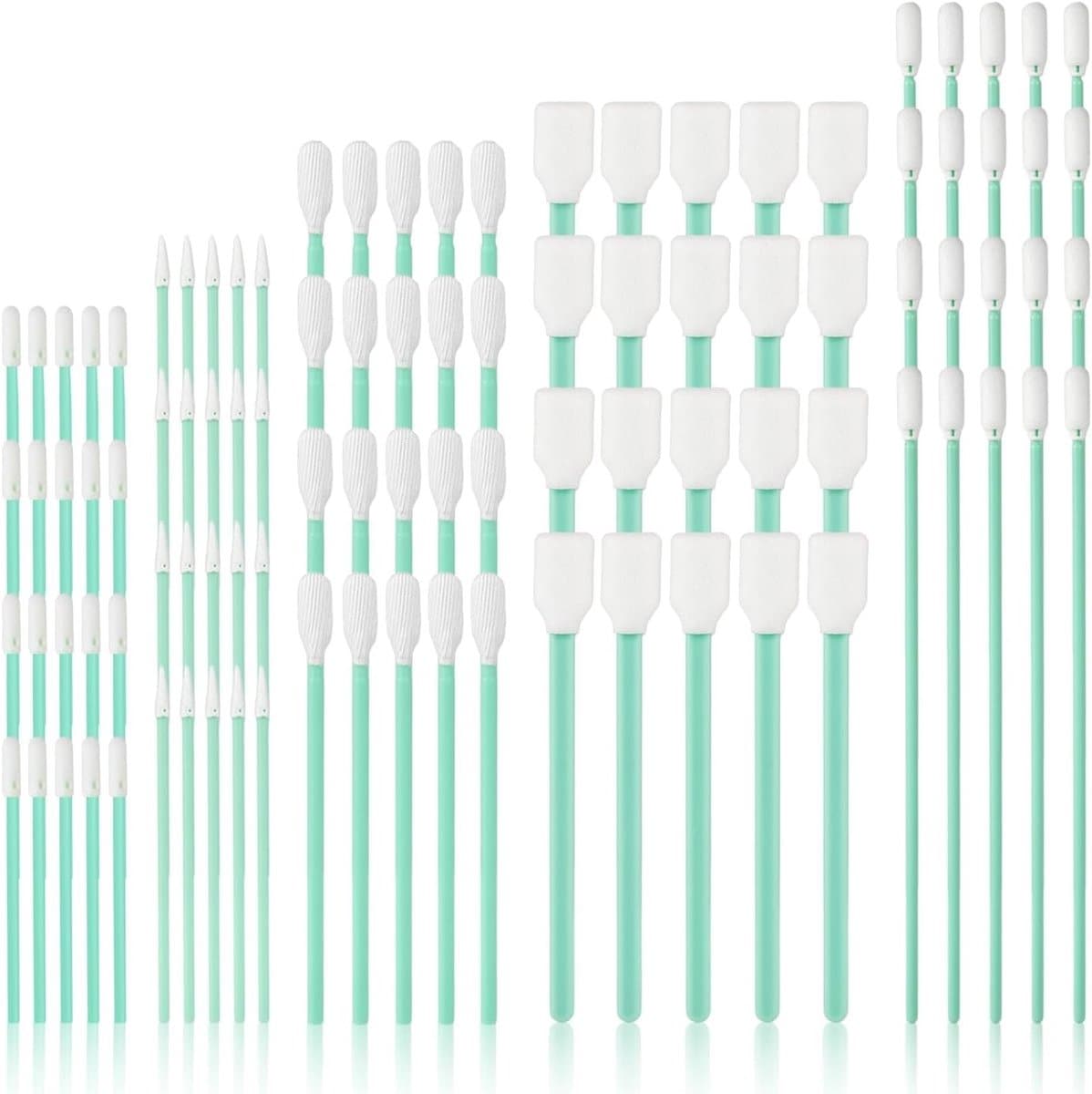 100 Stuks Schoonmaak Swabs met Schuimtip voor Printer, Camera, Lens en Kunstprojecten - Diverse Types voor Optische Reiniging en Naaimachines