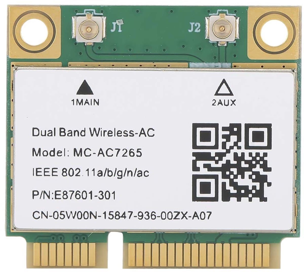 Zeynomax - Wifi-kaart - Draadloze verbinding - Mini PCI-E formaat - Bluetooth 4.2 - 1200Mbps snelheid - Geschikt voor desktops en notebooks