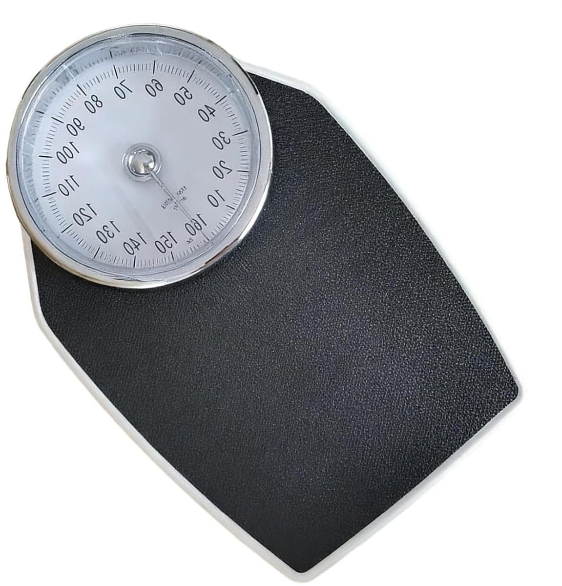 Badkamerweegschaal - Mechanisch Gewichtmeetsysteem - Gezondheid Monitoren - Antislip Stabiliteit - Tot 160kg - Zwart