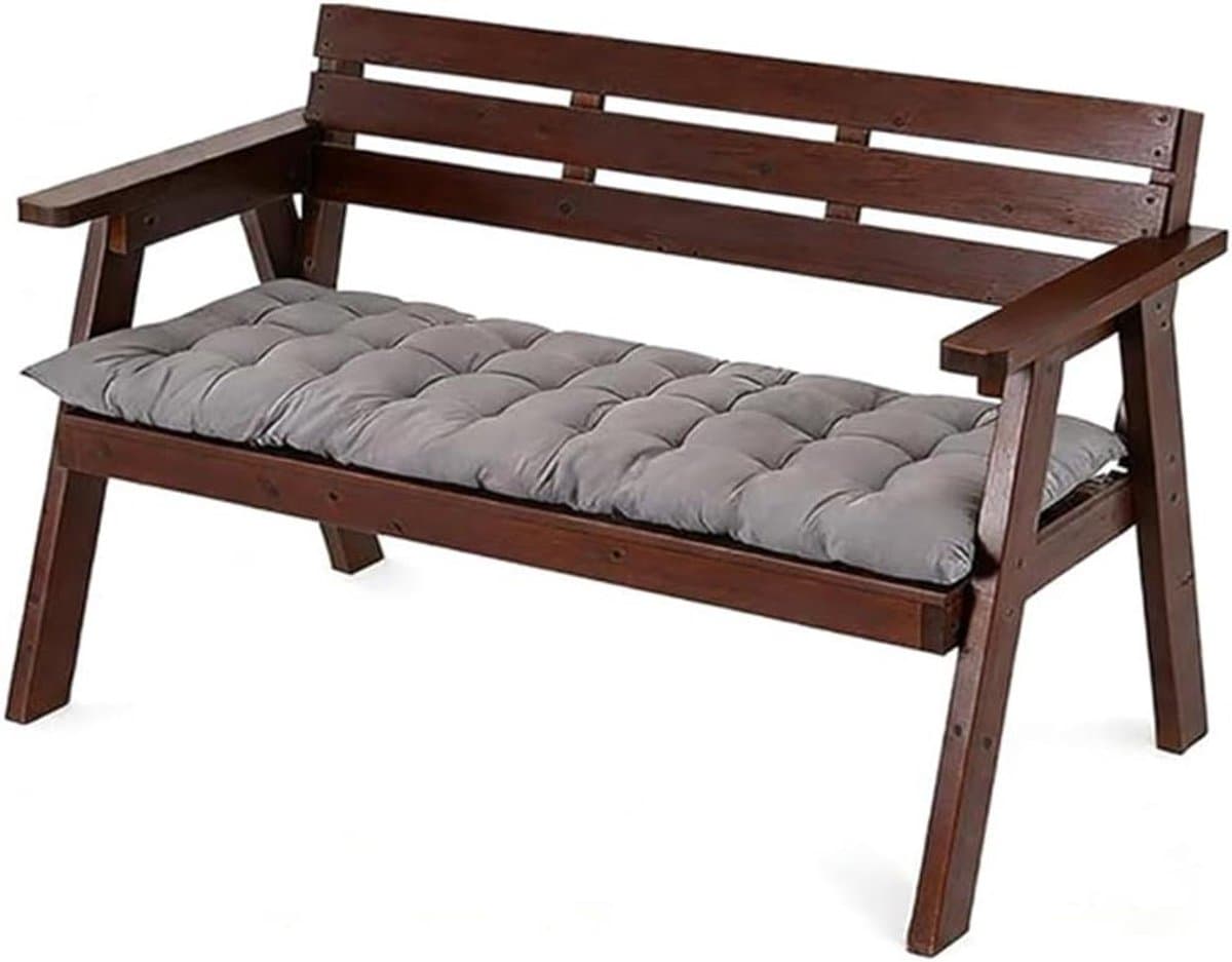 Zitkussen - Bankkussen - Buiten Zitten - Antislip Ontwerp - 53 x 170 cm - Grijs