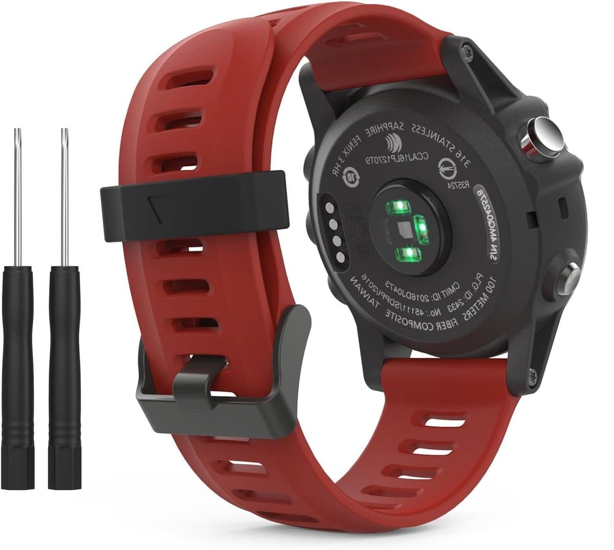 Zachte siliconen horlogeband voor Garmin Fenix 3, Fenix 5X en D2 Delta PX - Comfortabele en duurzame vervangband