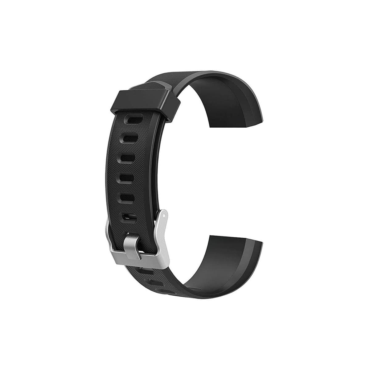 Dailygoods - Siliconen Horlogeband - Vervangband voor Smartwatch - Zwart - Quick Release - Geschikt voor Polsmaten 170-225 mm - ID115Plus HR
