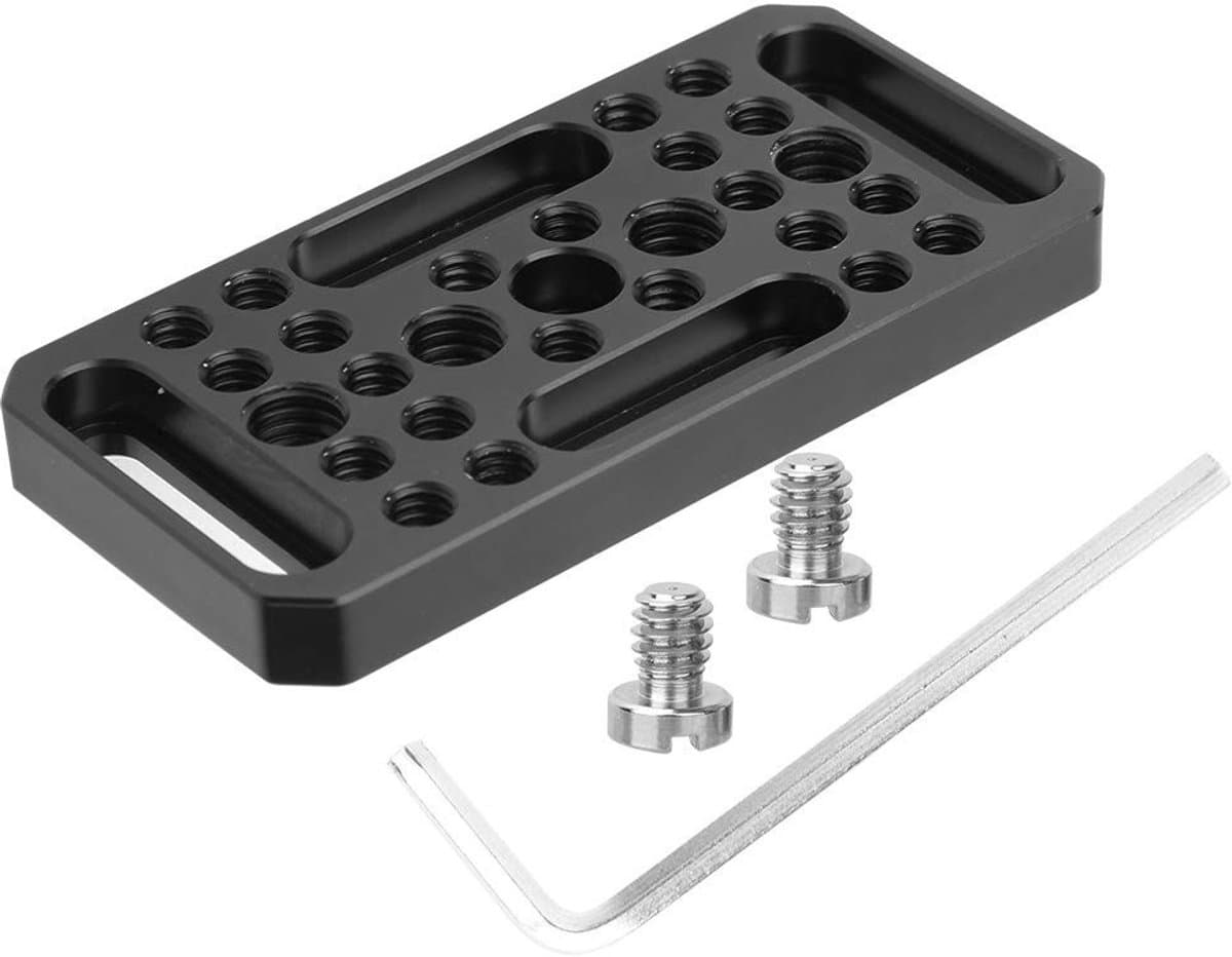 Dailygoody - Kaasplaat Camera - Aluminiumlegering - Gemakkelijke Montage - Zwart - Videoschakeling - Handig voor cameragebruik - Compact formaat
