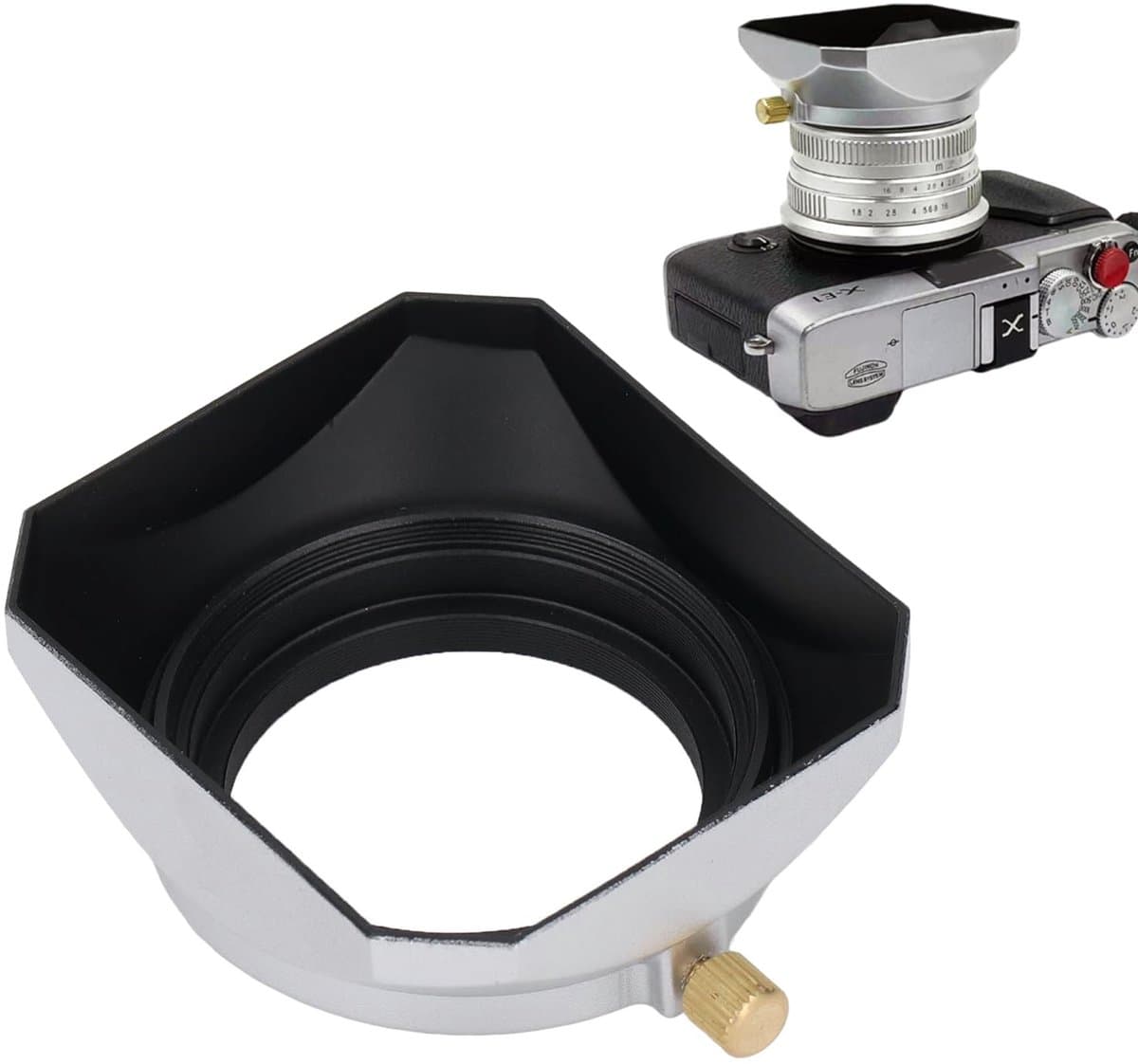 Allecto - Sun Canopy - 43mm Lens Hood - Effectieve lichtblocking - Zilver - Geschikt voor digitale camera's - Hoogwaardige aluminiumlegering - Idea...