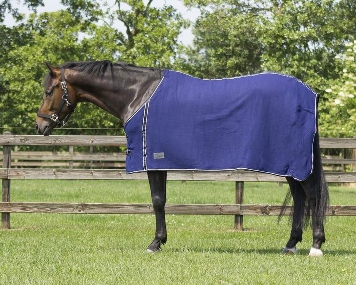 Qhp Deken fleece basic zonder singels Navy - 165 - Zweetdeken