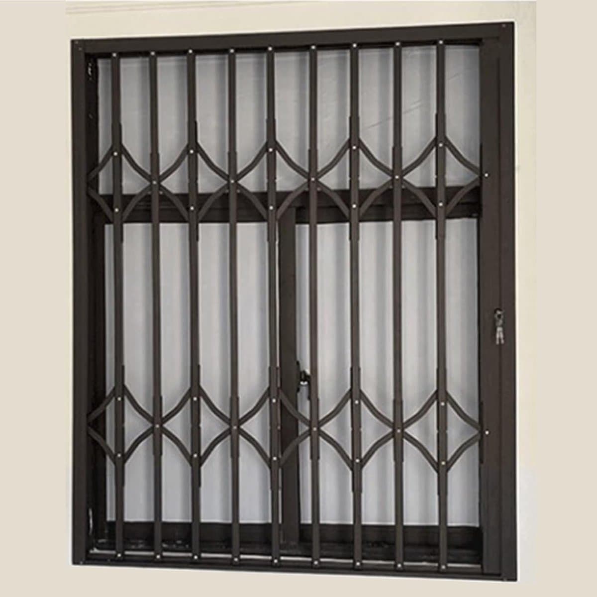 Opvouwbare Raambeveiliging - Schuifhek Aluminium - Kinderveiligheid Huis - Snijbestendig Ontwerp - 62 x 120 cm - Grijs