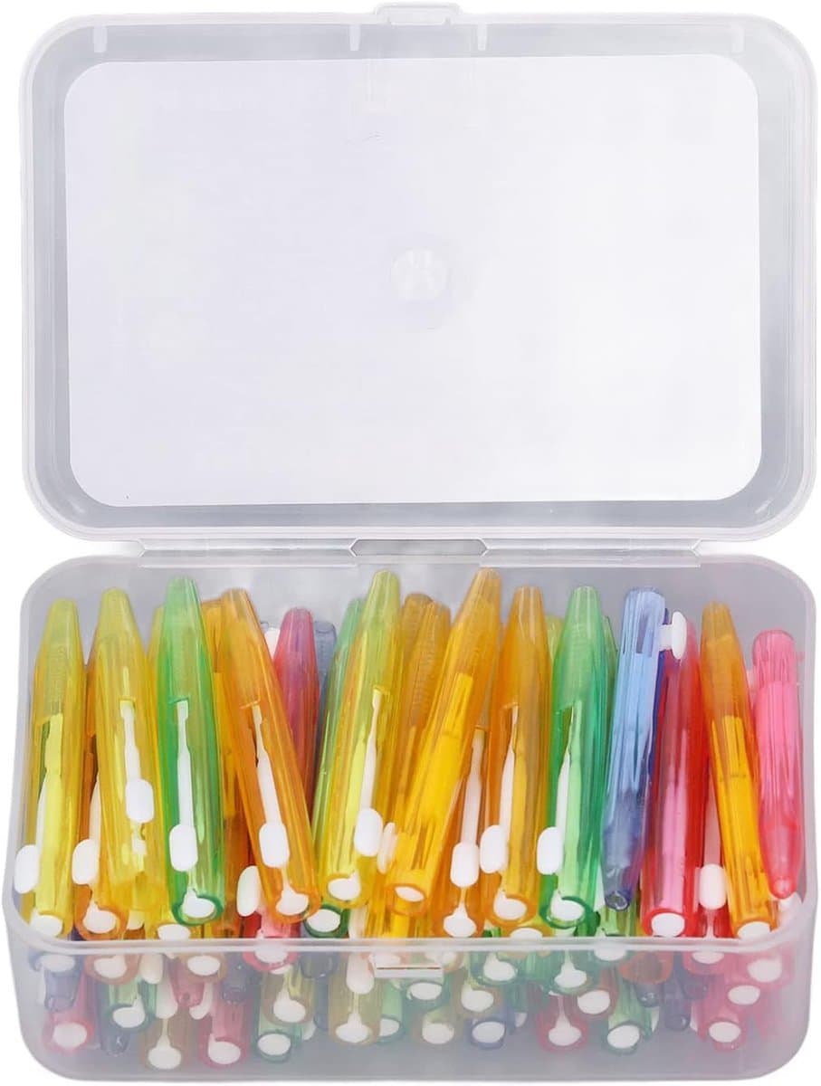 Interdentale Ragers - Tandenstokers Mondhygiëne - Tussen Tanden Reinigen - Zachte Nylon Borstels - 5 Maten Borstels - Gekleurde Set
