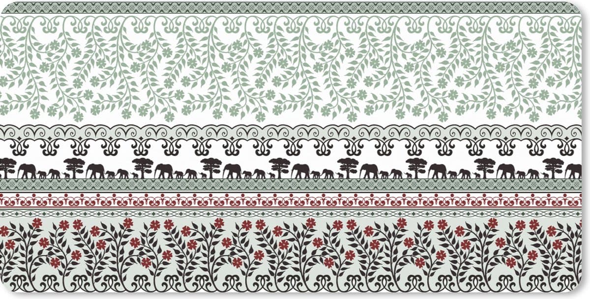 Muismat XXL 90x45 cm - Bureau onderlegger - Bureau mat Planten - Olifant - Patroon - Bureaumat - Gaming mousepad xl - Bureaulegger groot - Computer deskmat