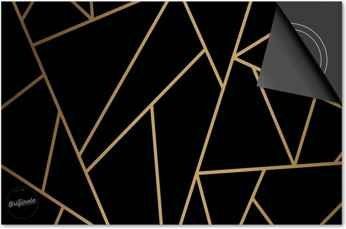Inductie beschermer 81x52 - afdekplaat inductie mat - Dietrix Kookplaat beschermer - Exclusief - Hexagon - Moza?ek?ek Goud