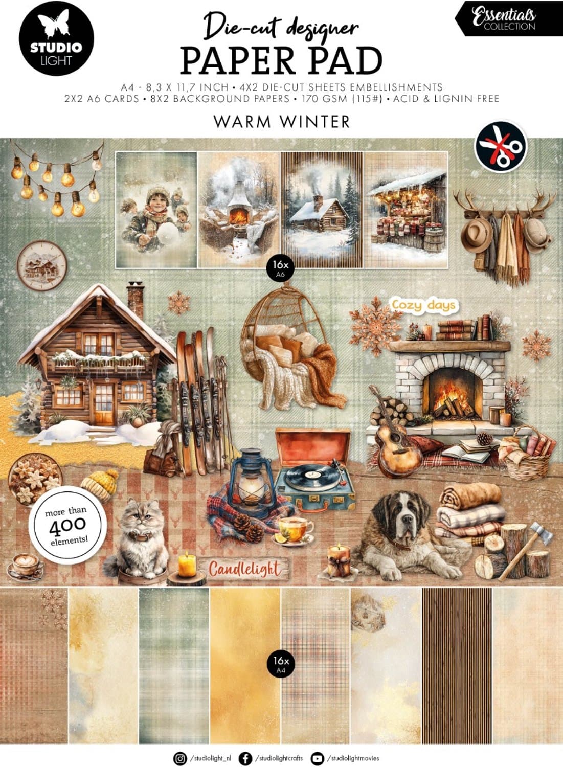 Die cut paper pad - Warm winter nr. 510