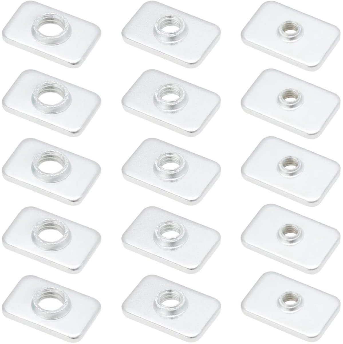 15 stuks T-glijmoeren, schuifsleuf, koolstofstaal, verzinkt, voor 3D-printer, CNC-machine, M3, M4, M5