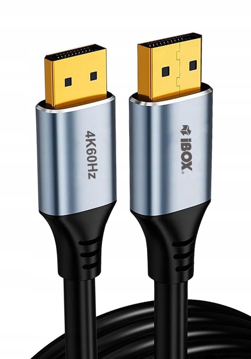 iBOX ITVDP013 DisplayPort 1.2 Kabel 4K@60Hz 3m, Verguld