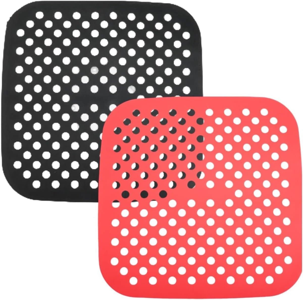 2 stuks siliconen Air Fryer matten, herbruikbare anti-aanbaklaag, Air Fryer mat, grootte 20 cm, compatibel met friteuses, stoomkokers en taartvormen
