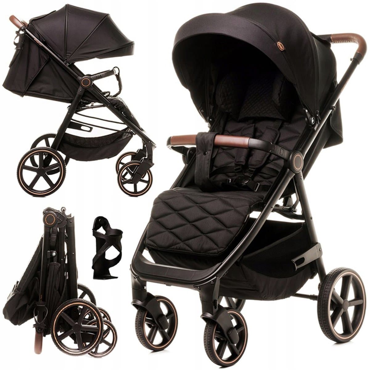 4Baby Stinger Pro Kinderwagen - Lichtgewicht, 0-22kg, Grote Wielen