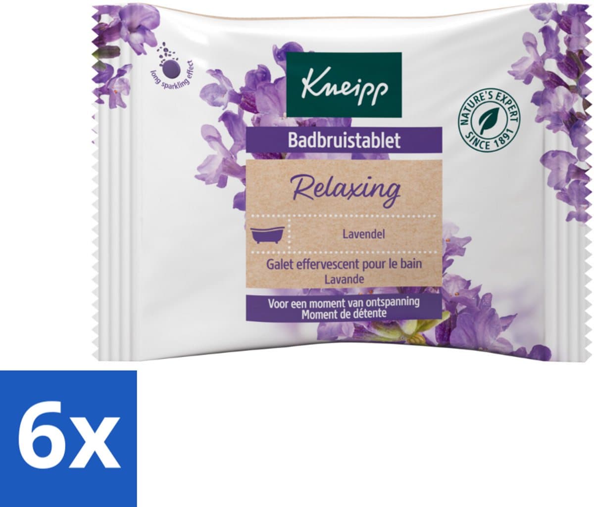 Kneipp - Badbruistablet - Lavendel - Voordeelverpakking - 6 stuks