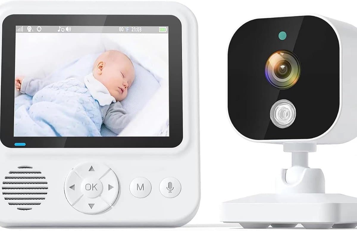 Babyfoon met Camera - Kindbewaking Beeldscherm - Kinderkamer Monitoren - Twee Weg Communicatie - 2.8 Inch Display - Wit