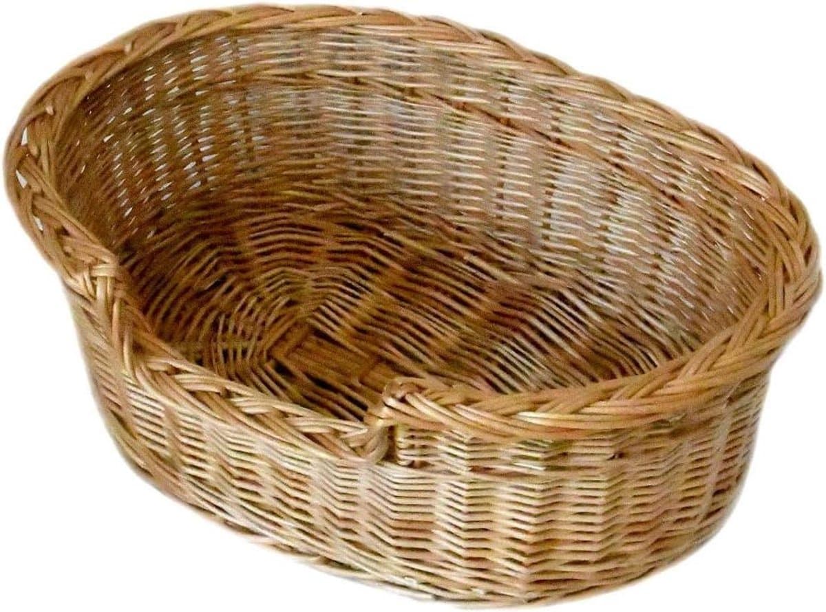 Kattenligbed Hondenmand - Dierenmand Wilgentenen - Comfortabel Rusten - Handgemaakt Stabiliteit - 50x34x16 cm - Natuurlijk