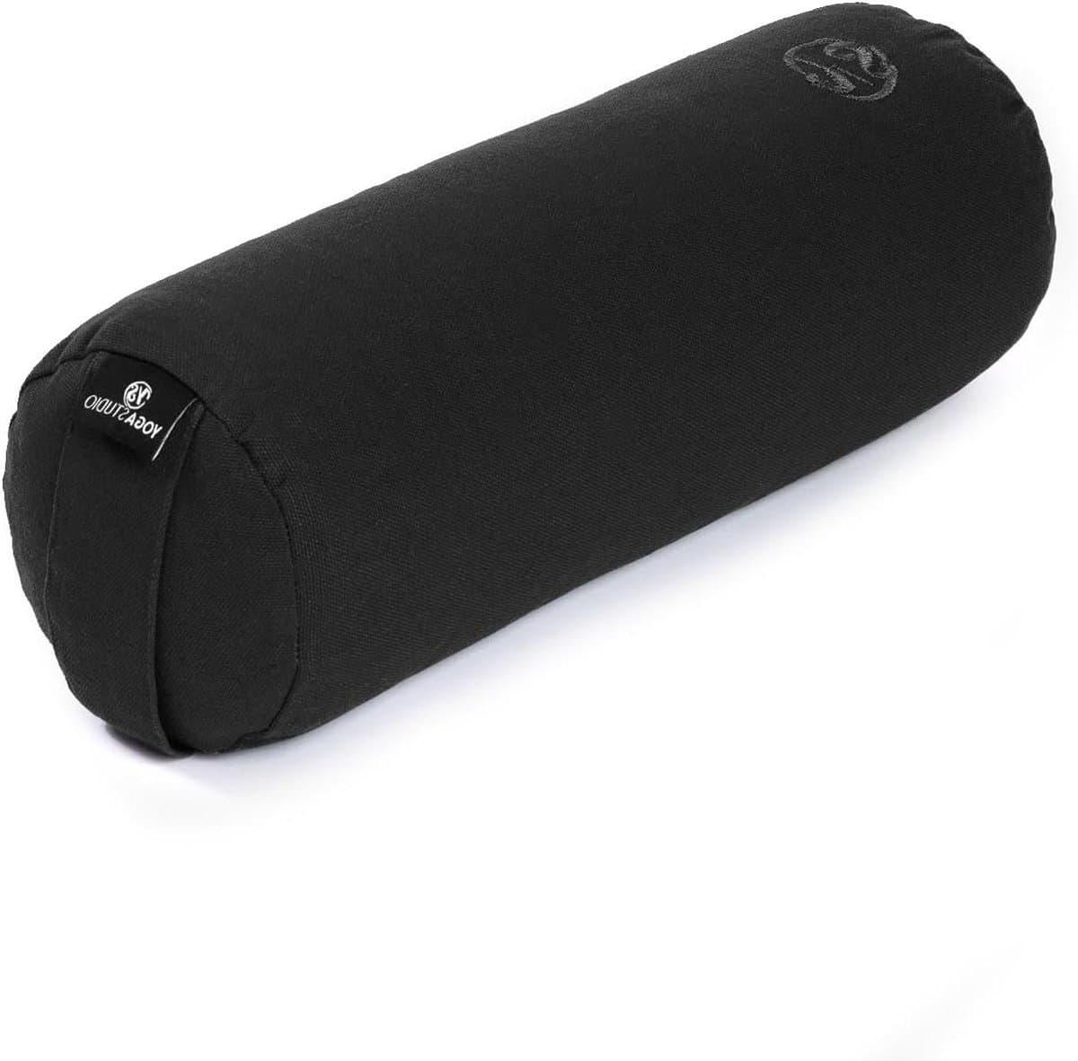 Mini Yoga Bolster - Boekweit Bolster - Yoga Rugstrekken - Biologisch Katoen - 32x12cm - Zwart