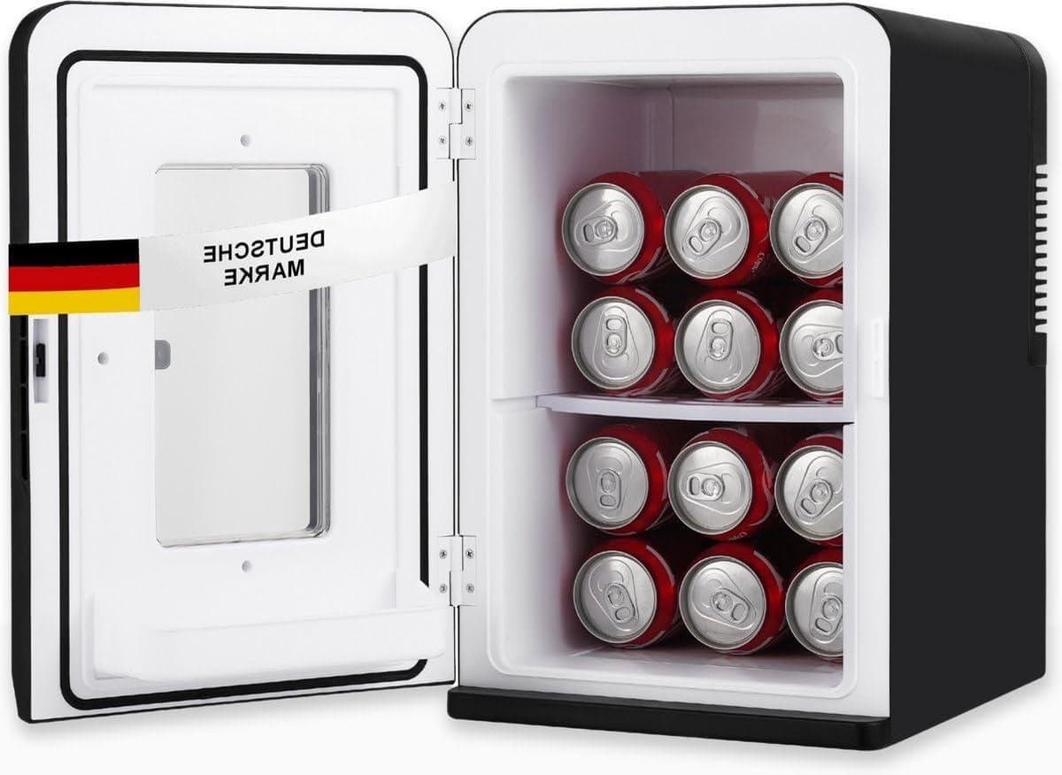 Mini Koelkast - Verwarmingskastje - Dranken Koelen - Stille Werking - 15 Liter - Zwart