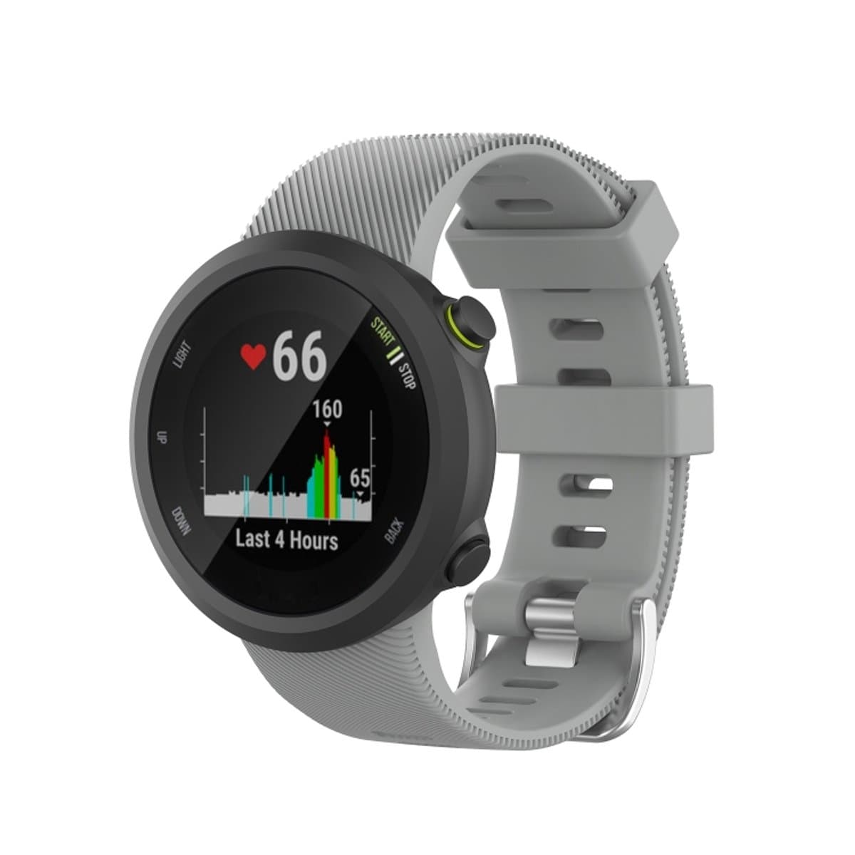 Voor Garmin Forerunner 45/Forerunner 45 S Universele Twill Effen Kleur Siliconen Horlogeband (Grijs)