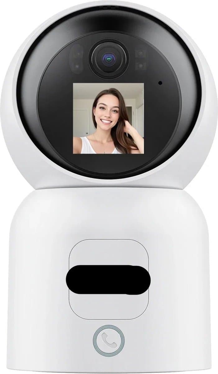 Babyfoon met Camera - Baby Monitor - Binnencamera - 4MP - Alles-in-één - IP Smart Surveillance Camera - WiFi - Videogesprek - Automatische tracking - Wit