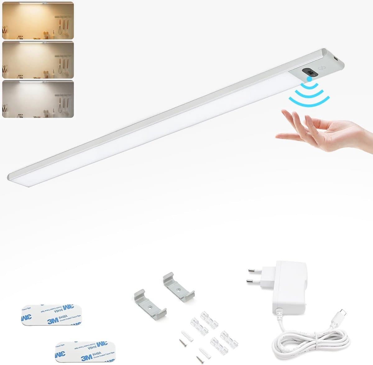 Dimmbare Keukenonderbouwlamp 900 Lumen - 60 cm met 3 Lichtkleuren en Contactloze Bedieningen