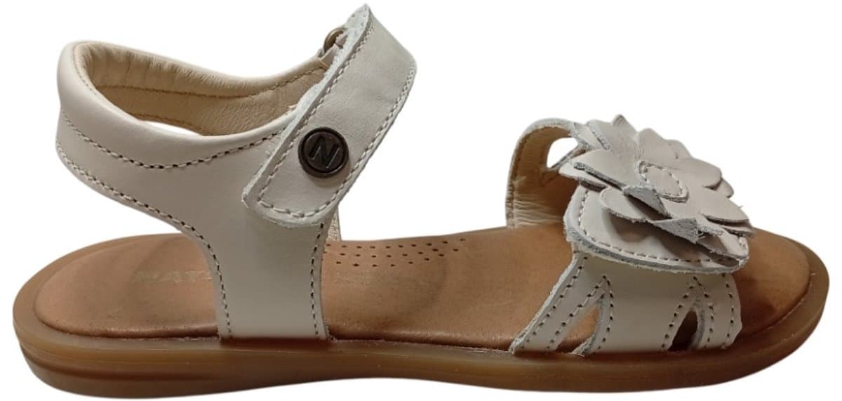 Naturino - Huata - Mt 28 - velcro's bloem lederen sandalen - beige
