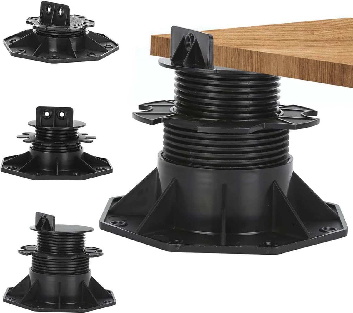 Verstelbare Terrassteunen voor Vlonderplanken - Hoogte 18-30 mm - 10 stuks