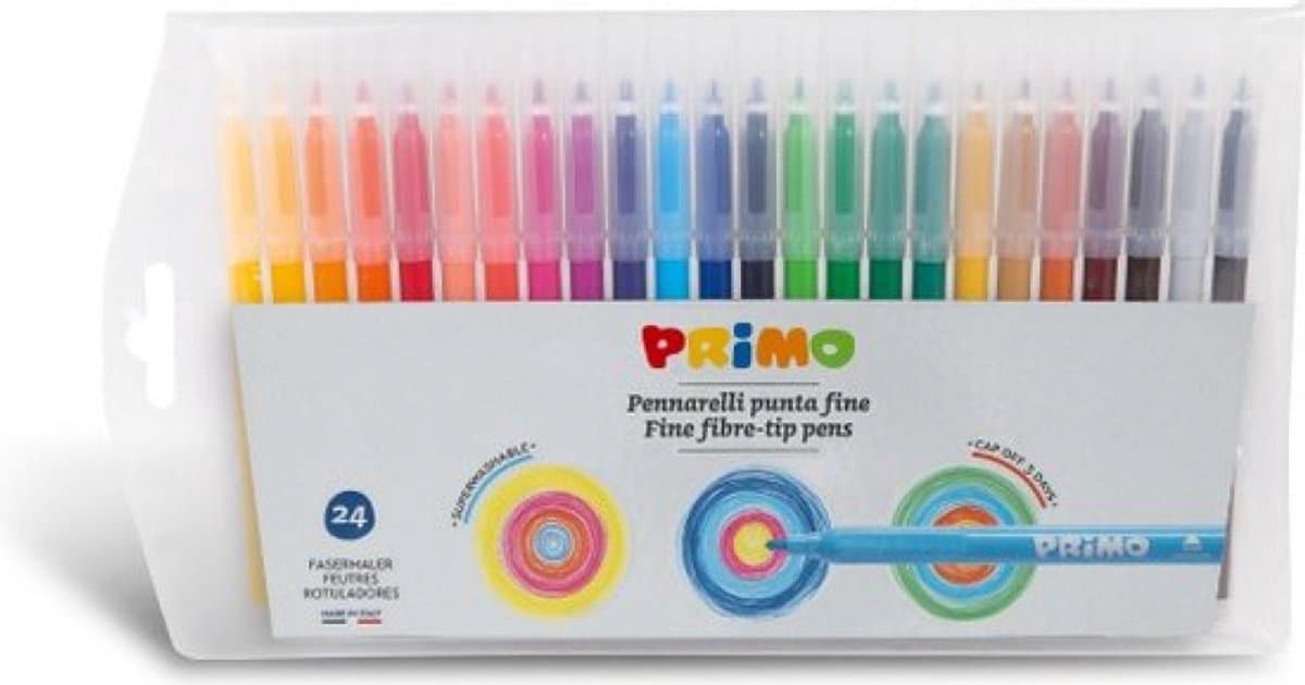 Primo 606PEN24B viltstift Fijn Meerkleurig 24 stuk(s)