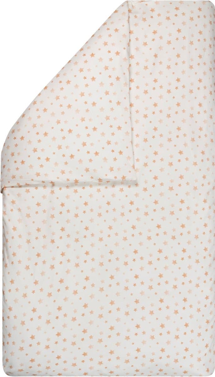 BINK Bedding Dekbedovertrek Sterre 100 x 135 cm exclusief sloop - sterren - allover - tweezijdig - oranje - terra - caramel - ecru - baby - peuter