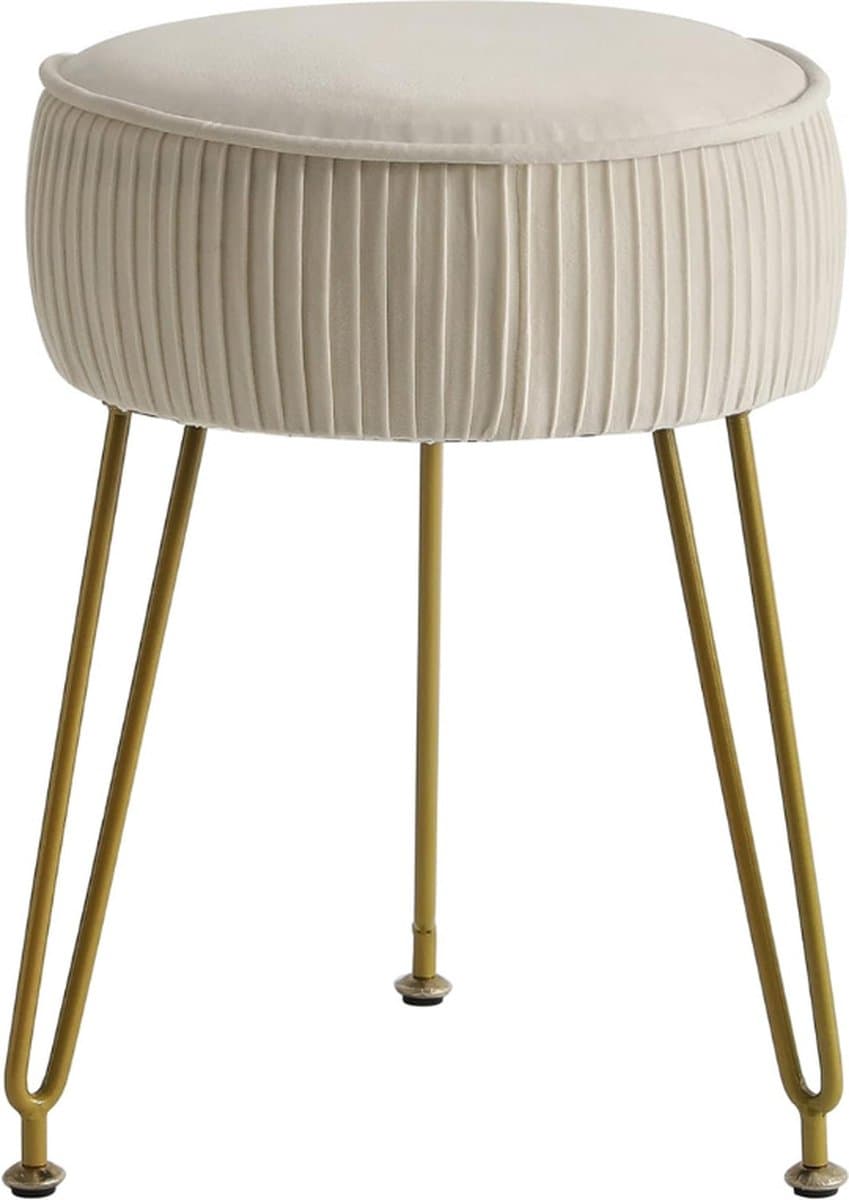 Make Up Kruk Met Verstelbare Poten - Stoel Makeup Met Elegant Ontwerp - Stoel Kaptafel Met Draagvermogen Van 150kg - Kruk Poef Zitje Zetel