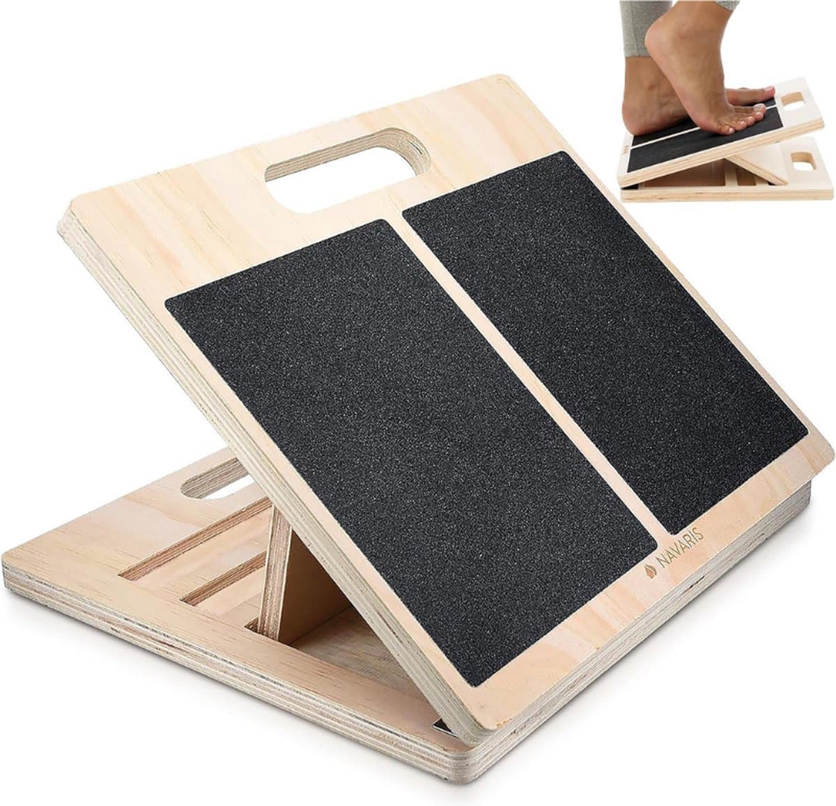 Incline Board - Rekken en Strekken - Verstelbaar - Anti-slip - Houten Incline Board - Voor Volledige Flexibiliteit - 3 Standen - Inklapbaar voor Gemakkelijke Opslag