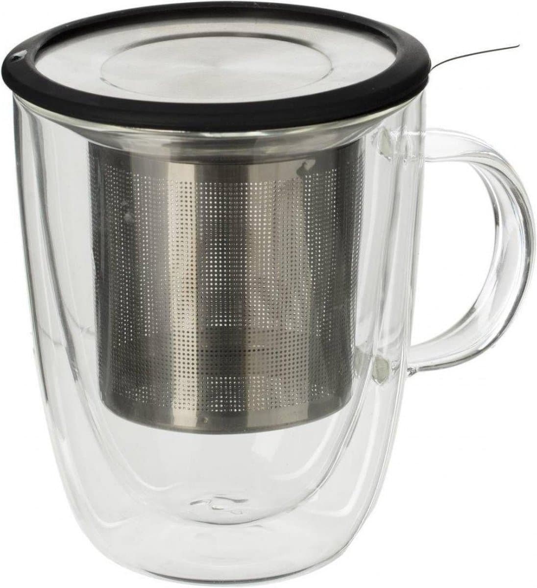 Transparante glazen mok met infuser - 300 mL