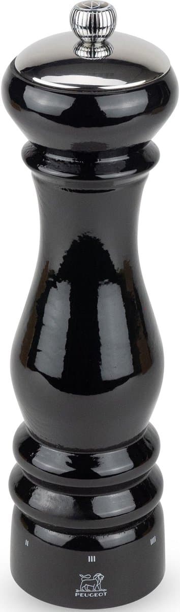 Peugeot Parijs zoutmolen - 22 cm, zwart gelakt hout