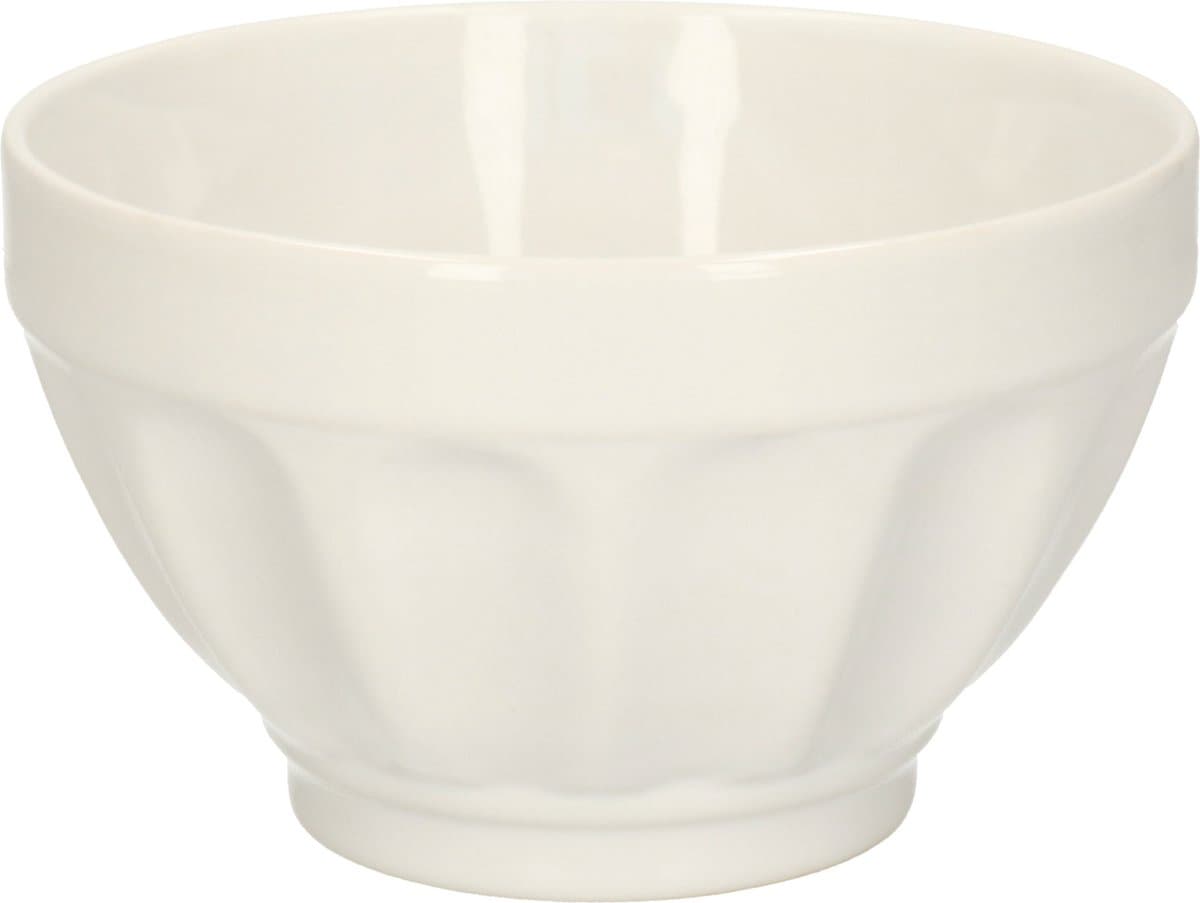 Secret de Gourmet Colorama Ribbed Kom - 600 mL, Ivoorwit