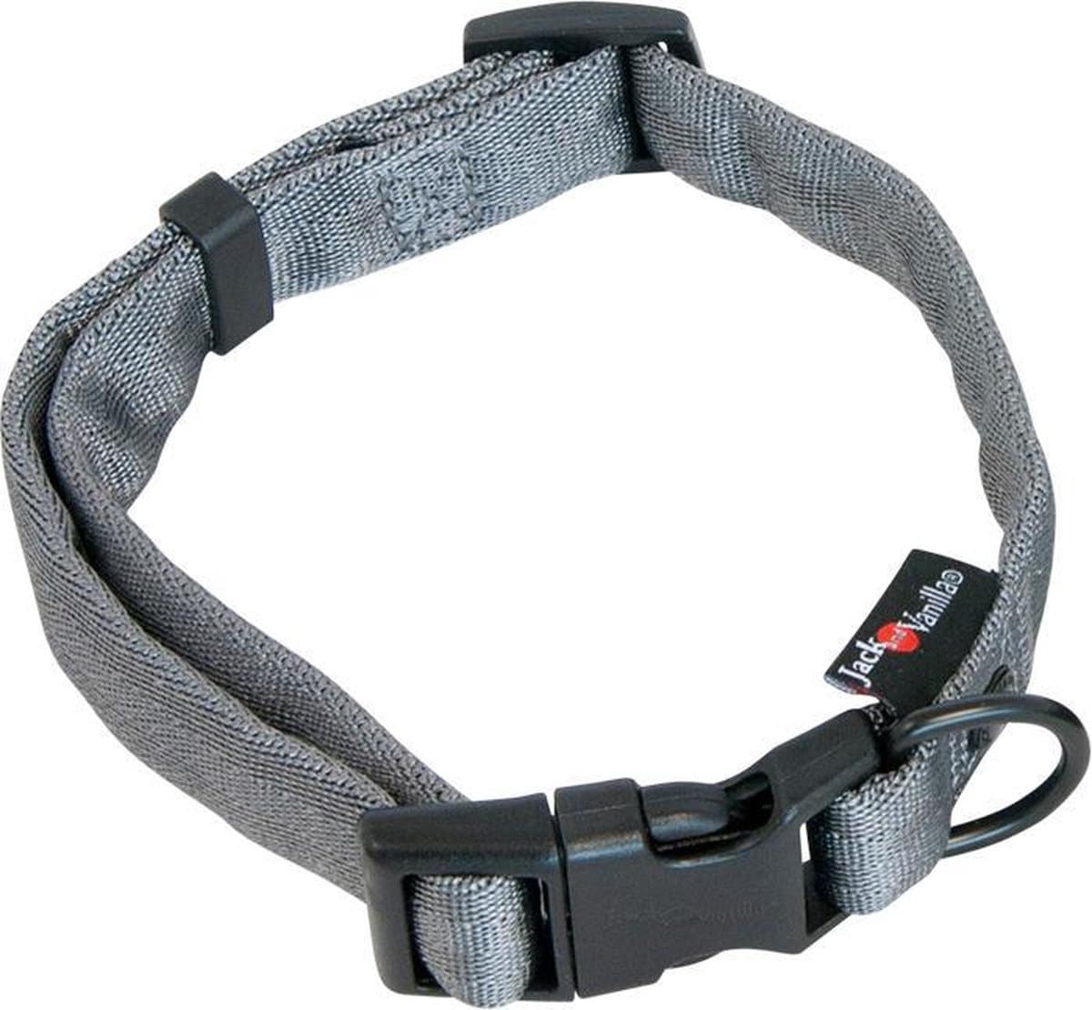 Jack And Vanilla - Halsbanden - Comfort Tube Nylon Hondenhalsband - Grijs - L Hocco1050 - 180158