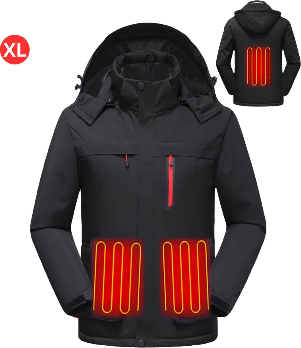 Nivard Elektrische Kleding Warm - Heating Jacket - Jas Met Verwarming - Thermo Jas - Verwarmde Jas - Heren - Maat XL - Zwart