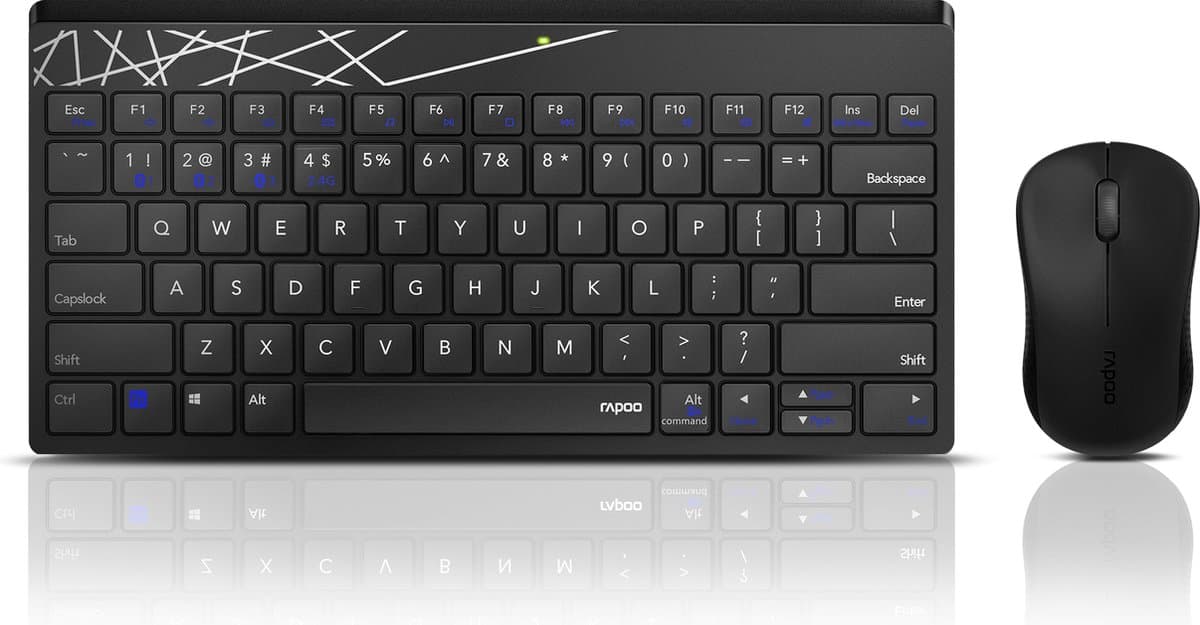 Draadloze Combo set 8000M QWERTY UI met draadloze muis Zwart
