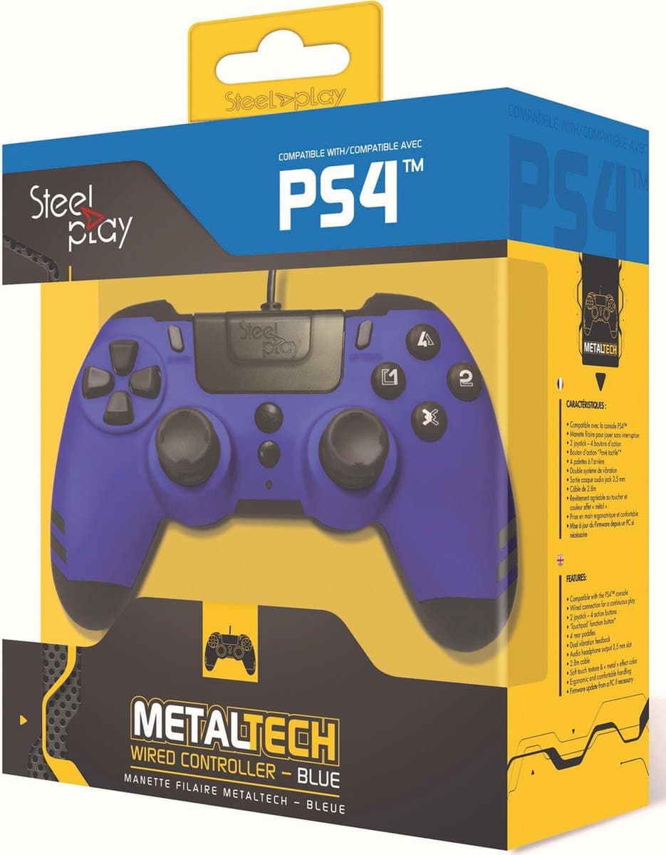 Steelplay - MetalTech Wired Controller - Sapphire Blue PS4
