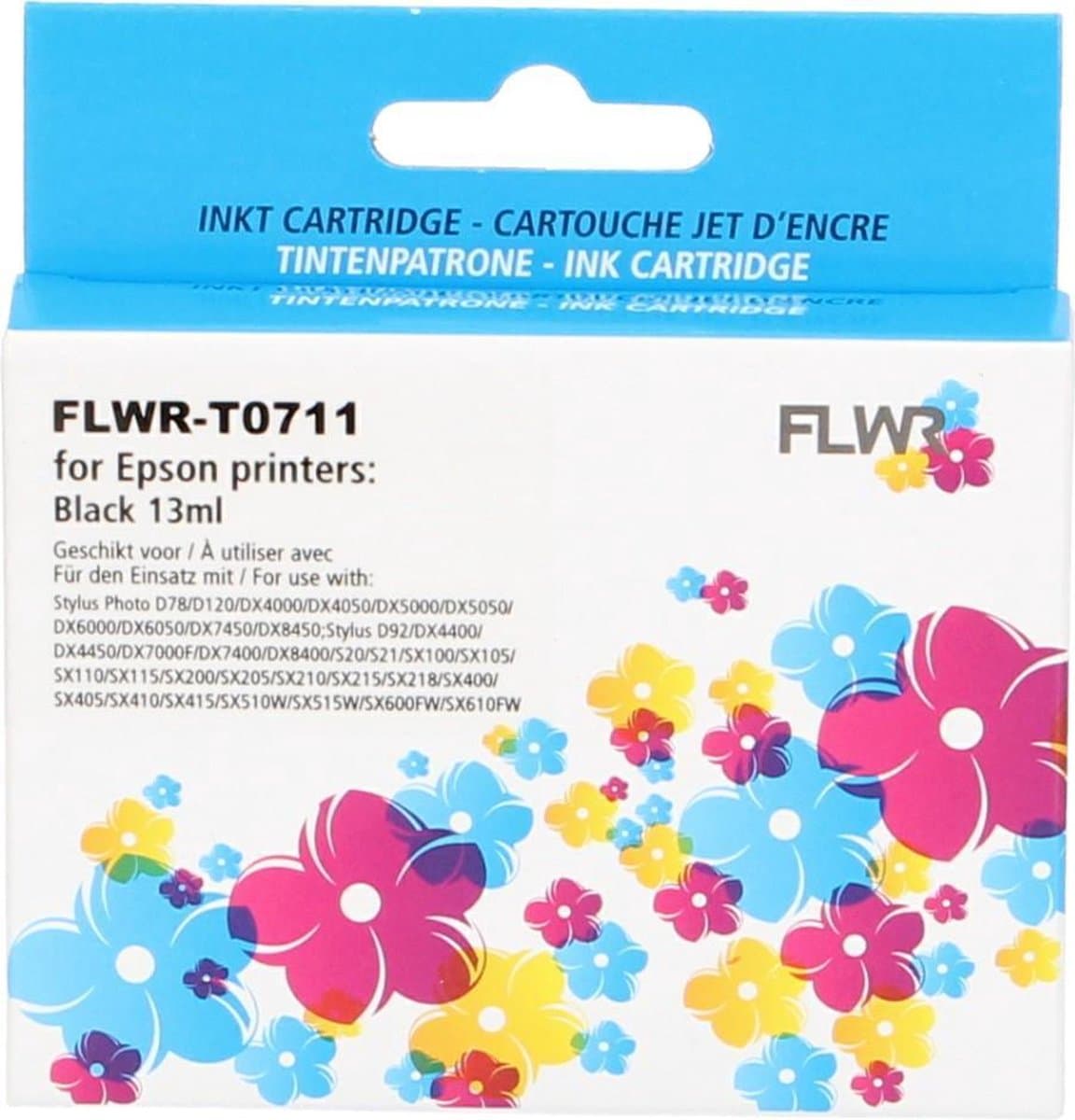 FLWR - Cartridges / Epson T0711 / zwart / Geschikt voor Epson