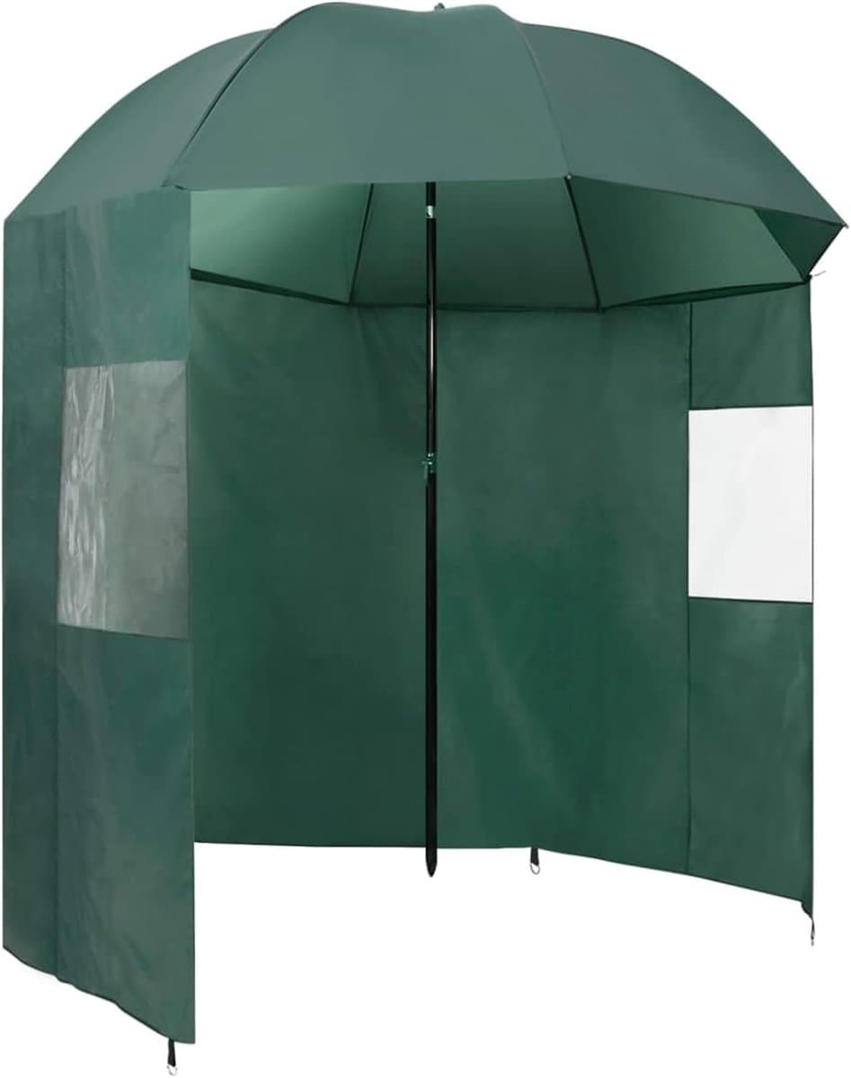 Tuinparasol - Buitenparaplu - Bescherming tegen zon - Met afritsbare zijwanden - 220 x 193 cm - Groen