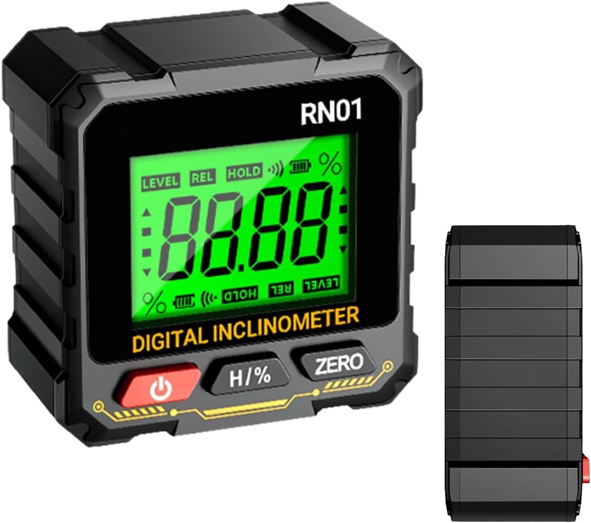 Magnetische gradenboog - Mini-hoekmeter Precisie meetinstrument - Timmerwerk en bouw - Automatisch roterend display